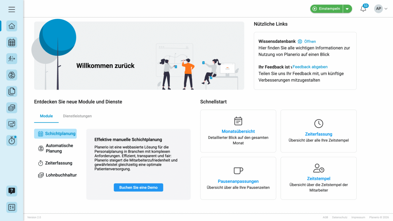 Planerio Dienstplan Matrix